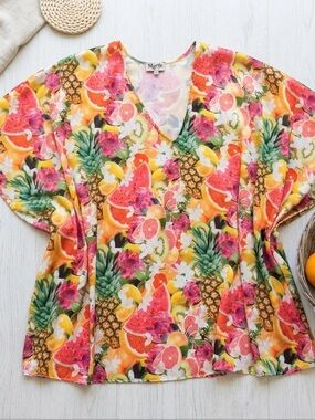 Show Me Your Mumu Peta Tunic Small Frutti Cutie Top Swim Cover Up Boho Relaxed